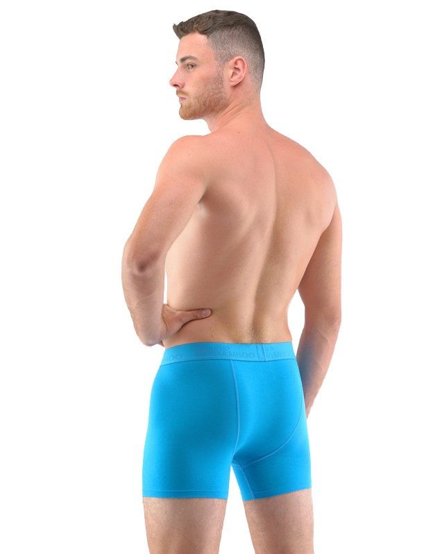 MATTY pánské bambusové boxerky s delší nohavičkou, dunaj