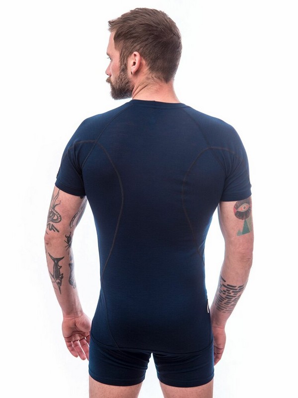 MERINO ACTIVE SENSOR - pánské triko, krátký rukáv, deep blue