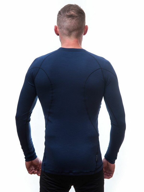 MERINO SENSOR DF CAMP - pánské tričko, dlouhý rukáv, deep blue