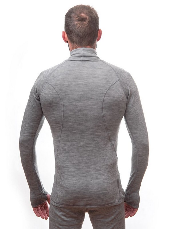 MERINO SENSOR BOLD M2 - pánské tričko s dlouhým rukávem, roll-neck, cool/gray