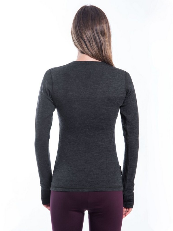 MERINO SENSOR BOLD W1 - dámské tričko s dlouhým rukávem, antracite/gray