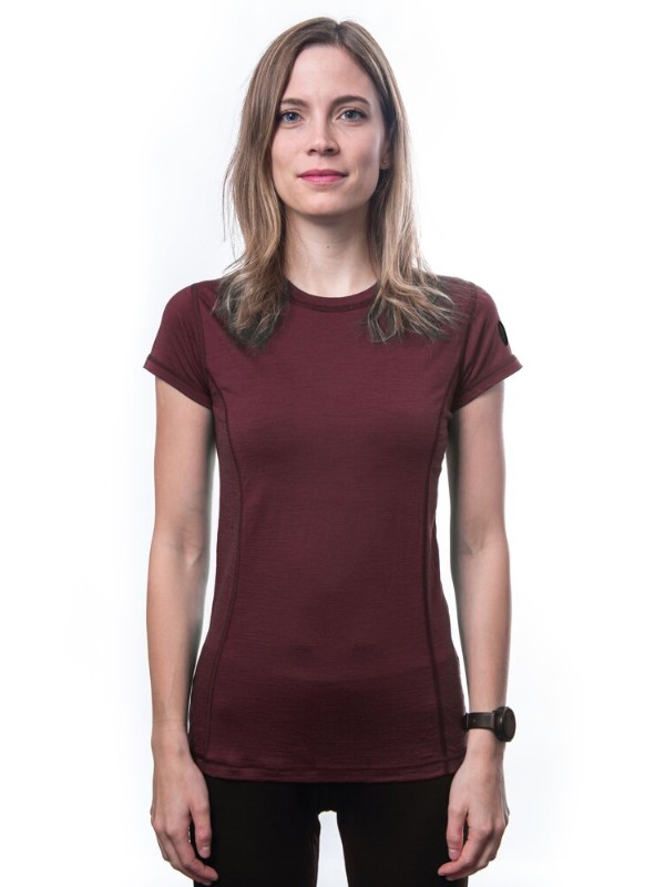 MERINO AIR NEW SENSOR - dámské tričko s krátkým rukávem, port red
