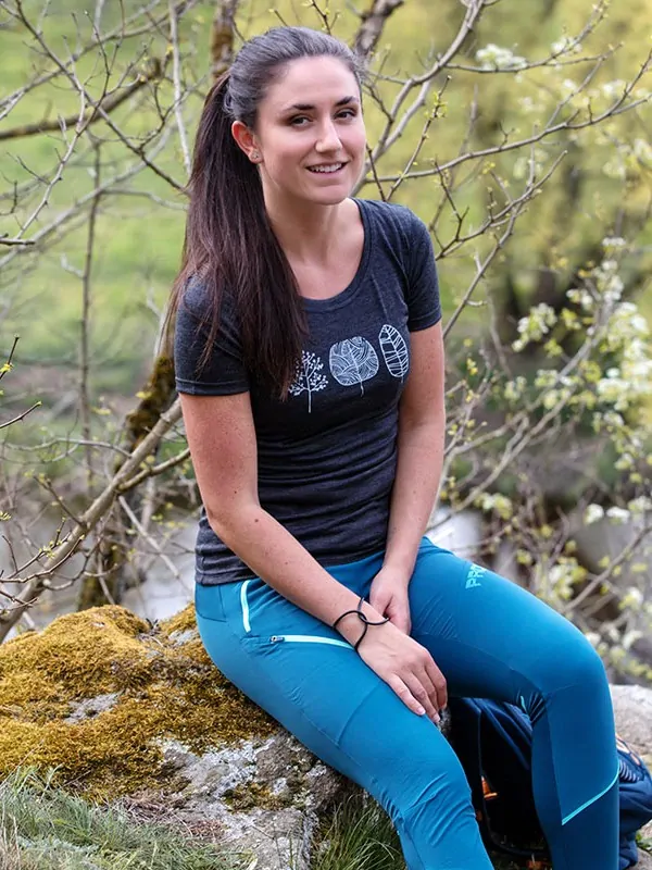 VINKA TREES MERINO dámské merino tričko s krátkhým rukávem, šedý melír
