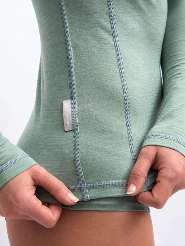 MERINO AIR NEW SENSOR - dámské tričko s dlouhým rukávem, basil green