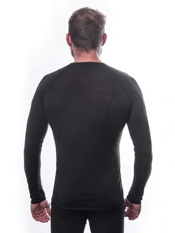 MERINO AIR SENSOR - pánské tričko s dlouhým rukávem, černá