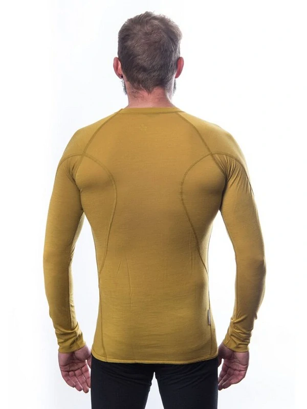 MERINO AIR SENSOR - pánské tričko s dlouhým rukávem, mustard