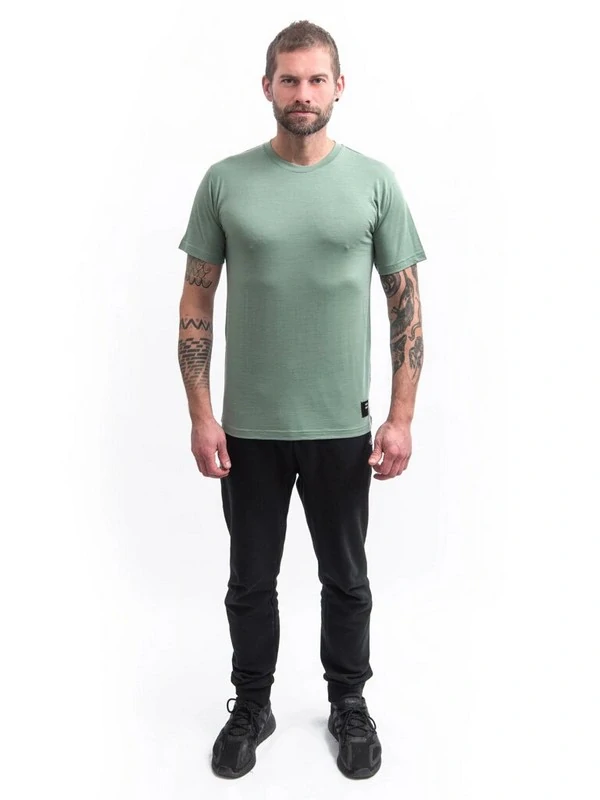 MERINO SENSOR CORDURA - pánské triko, krátký rukáv, basil green