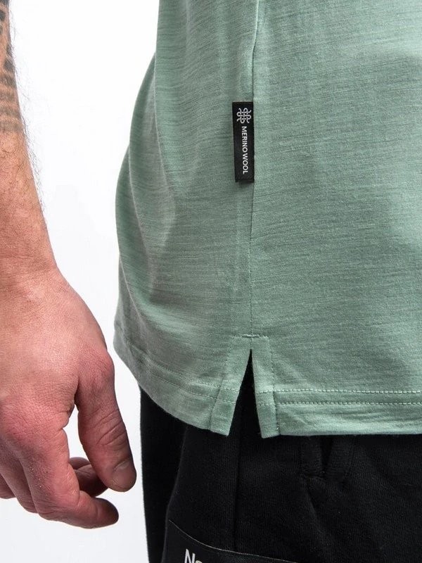 MERINO AIR SAY YES SENSOR - pánské tričko s krátkým rukávem, basil green