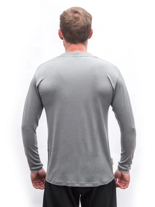 MERINO ACTIVE SENSOR VAN LIFE - pánské tričko s dlouhým rukávem, šedá