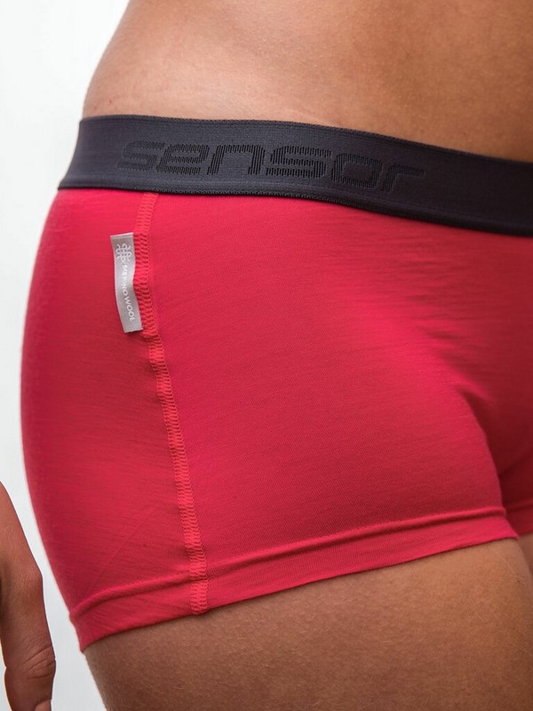 MERINO SENSOR ACTIVE - dámské kalhotky s nohavičkou, magenta