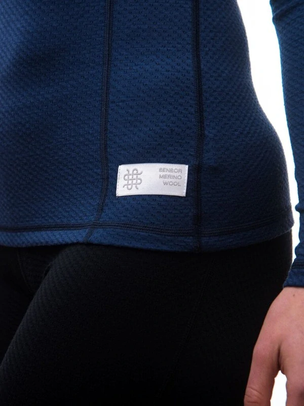 MERINO SENSOR DF - dámské tričko, dlouhý rukáv, deep blue