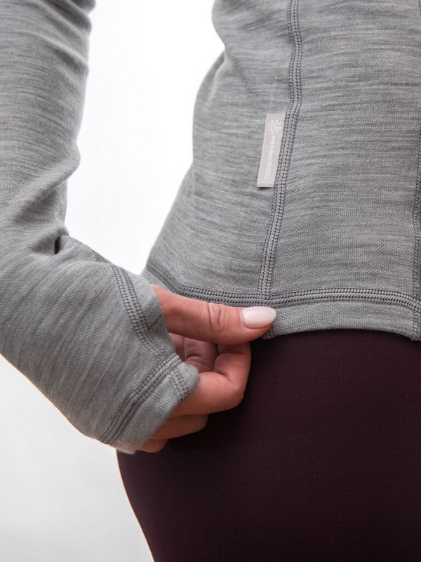 MERINO SENSOR BOLD W1 - dámské tričko s dlouhým rukávem, cool gray