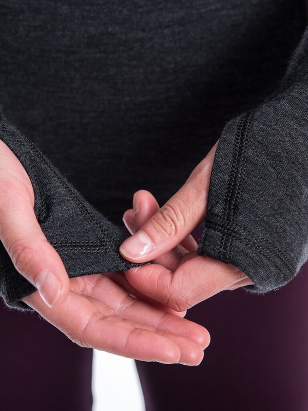 MERINO SENSOR BOLD W1 - dámské tričko s dlouhým rukávem, antracite/gray