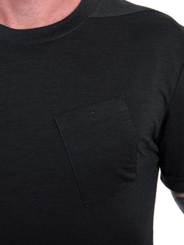 MERINO AIR SENSOR TRAVELLER - pánské tričko s krátkým rukávem, černá