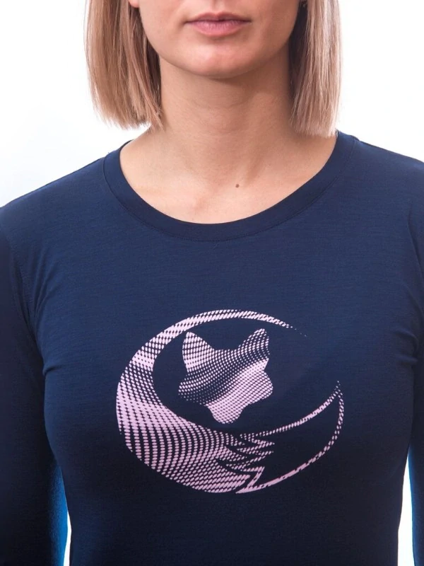 MERINO SENSOR ACTIVE FOX - dámské tričko, dlouhý rukáv, deep blue