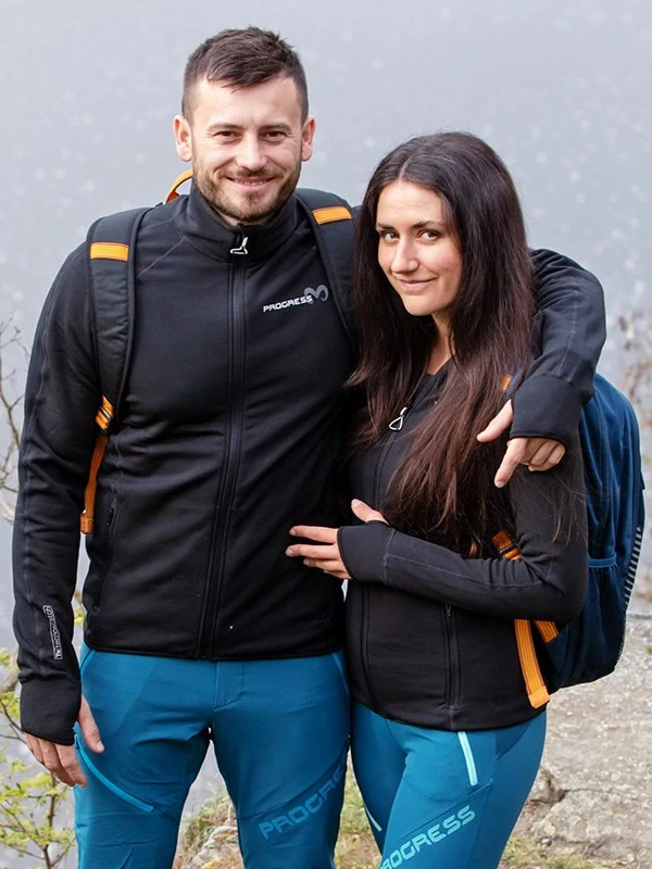 LARS pánská merino mikina, celozip, černá