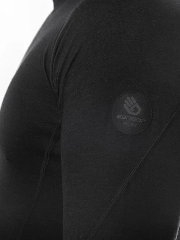 MERINO AIR SENSOR - pánské tričko s dlouhým rukávem, černá