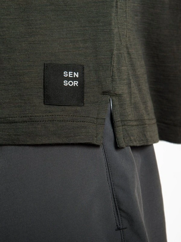 MERINO AIR SENSOR TRAVELLER - pánské tričko s krátkým rukávem, olive green