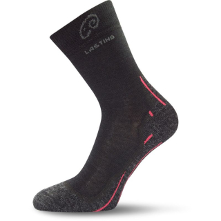 WHI MERINO TREKKING LASTING vlněné ponožky s ionty stříbra, černá