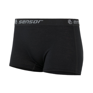 MERINO SENSOR ACTIVE - dámské kalhotky s nohavičkou, černá