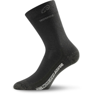 WXL MERINO TREKKING LASTING vlněné ponožky s ionty stříbra, černá
