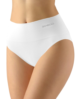 ILIONE dámské bambusové kalhotky klasické se širokým bokem, bílá