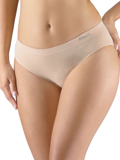 ISABELLE dámské bezešvé bambusové klasické kalhotky, širší bok, béžová