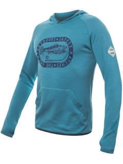 MERINO SENSOR UPPER OUTDOORS - pánské mikina, klokanka, mint blue