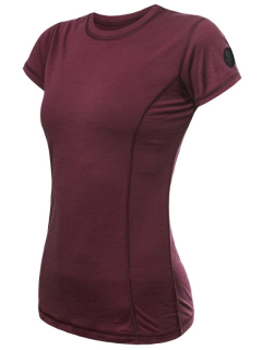 MERINO AIR NEW SENSOR - dámské tričko s krátkým rukávem, port red