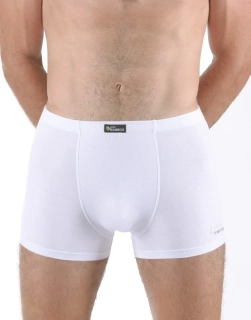 MARTEI pánské bambusové boxerky s kratší nohavičkou, bílá