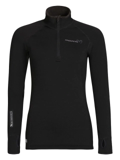 AILISH dámská merino mikina, zip u krku, černá