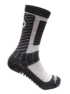 PRO SENSOR merino ponožky, černá - šedá