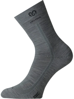 BAMBOO/MERINO BWC LASTING středně dlouhé ponožky z vlny obsahující bambus i merino s ionty stříbra, šedá