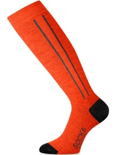 FWC MERINO LASTING vlněné lyžařské ponožky, oranžová