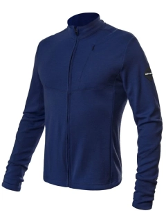 MERINO SENSOR UPPER  - pánská mikina, celozip, deep blue