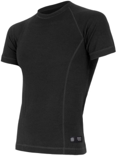 MERINO SENSOR DF - pánské tričko, krátký rukáv, černá