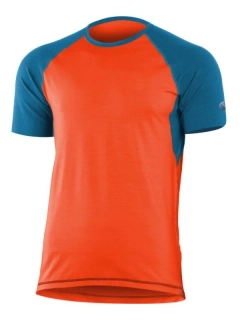 MERINO LASTING OTO pánské merino tričko s krátkým rukávem, oranžová