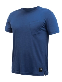 MERINO AIR SENSOR TRAVELLER - pánské tričko s krátkým rukávem, tmavě modrá