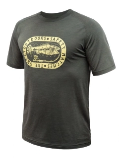 MERINO AIR SENSOR OUTDOORS - pánské tričko s krátkým rukávem, olive green
