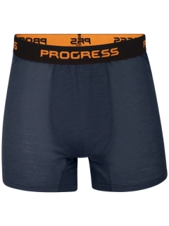 NIELS 125 pánské merino boxerky, černo - modrá