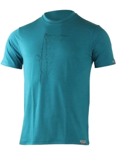 MERINO LASTING HORAL pánské merino tričko s krátkým rukávem, modrá